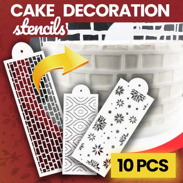 Cake decor stencils – Șabloane pentru decorare tort (10 bucăți) slider
