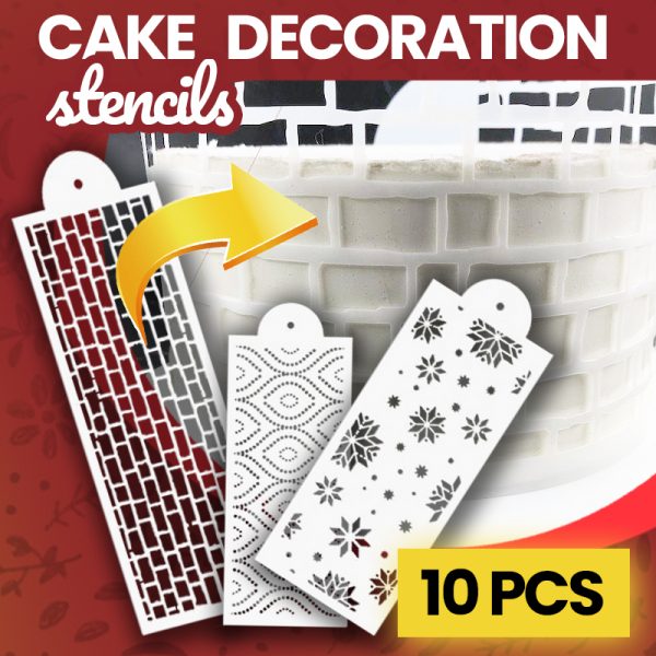 Cake decor stencils – Șabloane pentru decorare tort (10 bucăți)