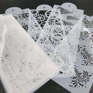 Cake decor stencils – Șabloane pentru decorare tort (10 bucăți) 03