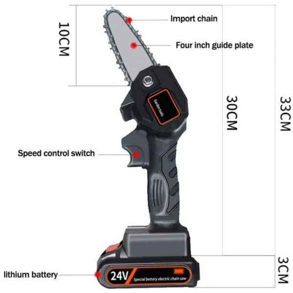 Mini wireless chainsaw – Mini-ferăstrău fără fir 03