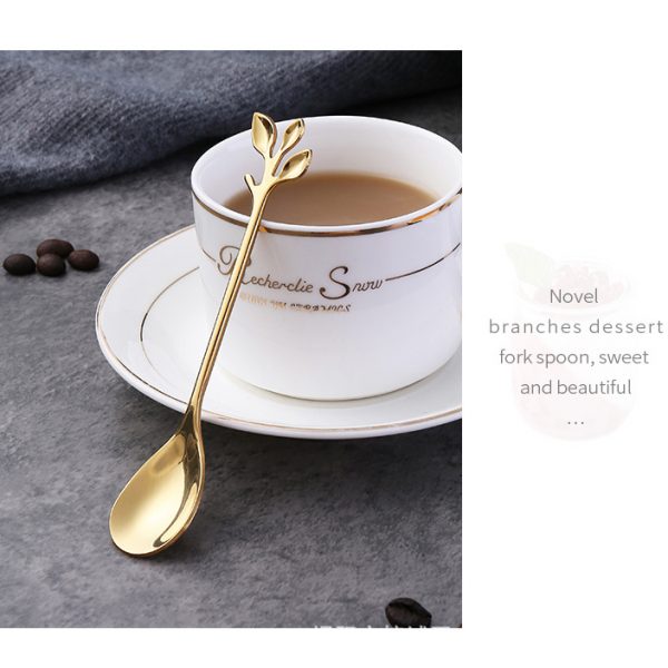 Set Golden Leaf – Set profesional pentru ceai/cafea sau deserturi (8 piese) 02