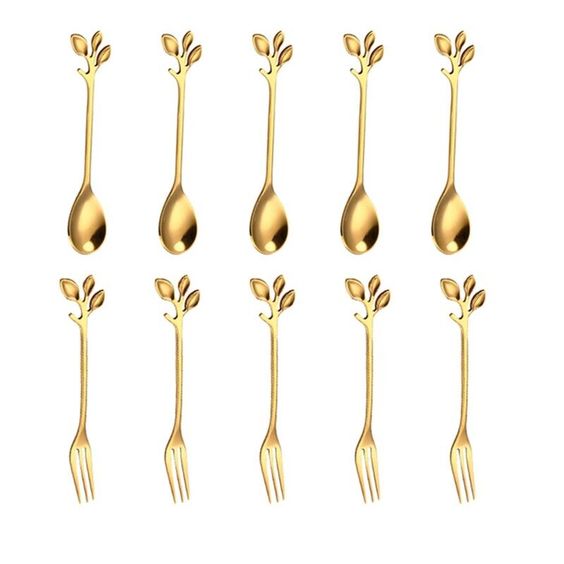 Set Golden Leaf – Set profesional pentru ceai/cafea sau deserturi (8 piese) slider